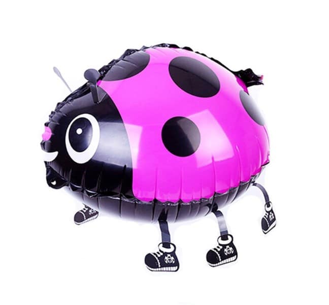 purple ladybug helium walking balloon